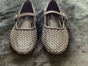 Berness fishnet Mary janes with rhinestones, size 7.5